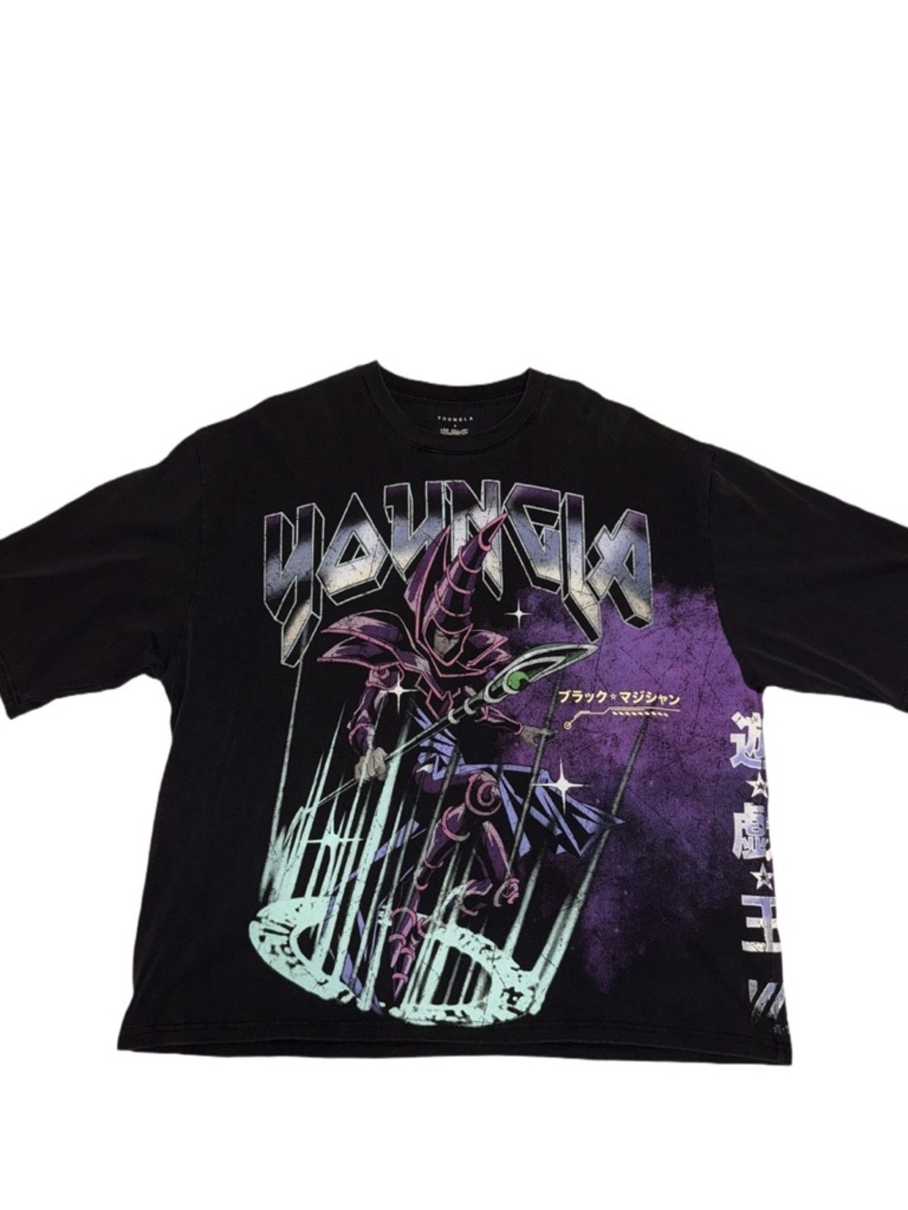 YoungLA Yu-Gi-Oh Dark Magician Graphic Tee XL Oversized Anime Shirt Boxy Fit